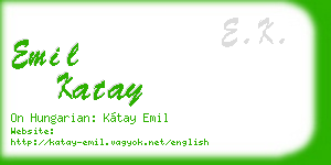 emil katay business card
